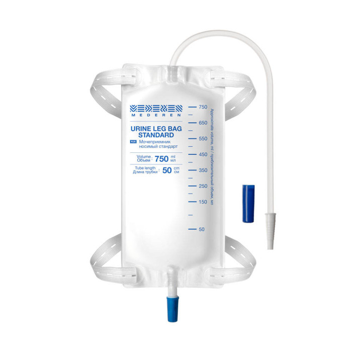 Мочеприемник носимый  Стандарт, объем 750 мл. трубка 50 см.