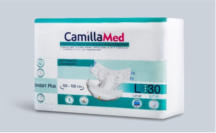 Подгузники для взрослых CamillaMed Standart+ (L) - 30шт